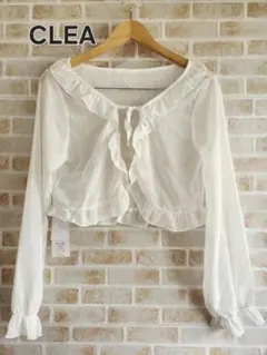 新品♡CLEA フロントリボンショート丈　シアーボレロのサムネイル