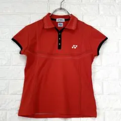 h736【YONEX】M 赤　トップス　ポロシャツ　半袖　美品