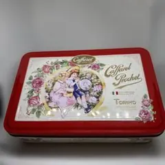 【空き缶】Caffarel カファレル 花柄デザイン ローズ缶30S