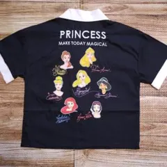 新品 未使用 ディズニープリンセス 半袖 Tシャツ 女の子 黒色 100