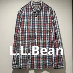 llbean 長袖 ボタンダウンシャツ チェック柄 エルエルビーン 羽織り 薄手のサムネイル