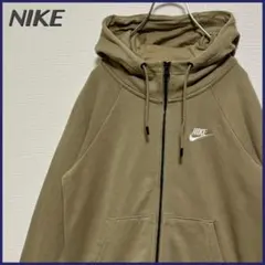 【良品　刺繍ロゴ】 Nike ナイキ ジップアップパーカー 古着 レディース S