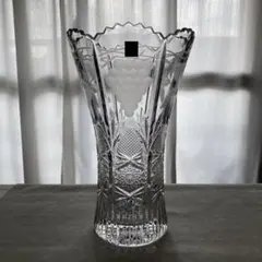 HOYA クリスタル花瓶 葡萄柄