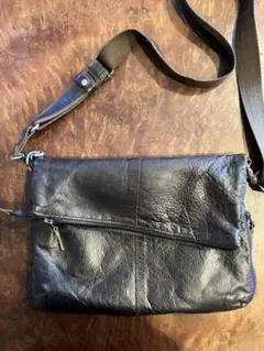 DOUBLES ダブルス 本革 レザー 口折れ ショルダーバッグ HARVEST