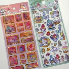 新品 サンリオ クリア ドロップシール ぷっくりエポキシシール 2枚セット