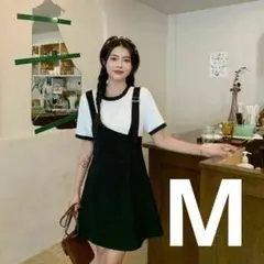 ワンピース　白　ホワイト　ミニ　丈　A　a　ライン　夏　黒　ブラック　M　サイズ