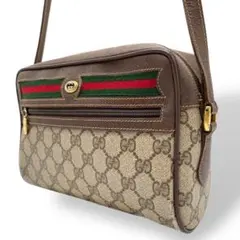 オールドグッチ ショルダーバッグ GGスプリーム シェリーライン カメラバッグ