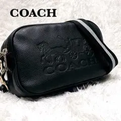 【美品】COACH コーチ ショルダーバッグ レザー 革 ジェス ブラック 黒