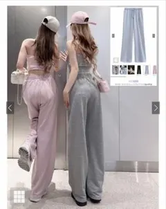 GRLセンターラインスウェットワイドパンツ 2本セットのサムネイル
