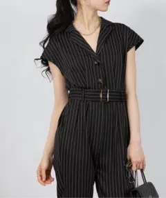 ANDREA&co. ストライプジャンプスーツ | Mercari