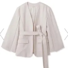 試着のみ美品 SNIDEL スリーブスリット ノーカラージャケット