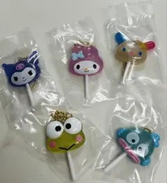 サンリオキャラクターズ サンリオカラフルキャンディチャーム　5点　セミコンプ