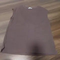 DISCOAT ブラウン ノースリーブ トップス