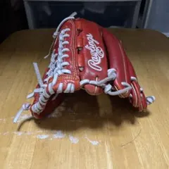 タイムセールオークション Rawlings 軟式野球用グローブ レッド ホワイトのサムネイル