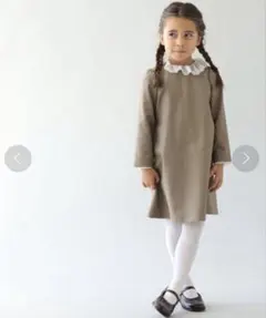 ビームス　120 セレモニー　フォーマル　キッズ　ワンピース　モカ　レース　美品