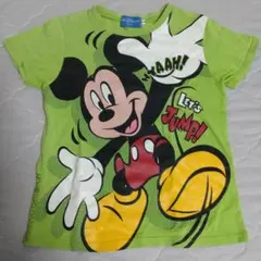 ディズニーリゾート　ミッキーマウス Tシャツ キッズ用 グリーン120cm 黄緑のサムネイル