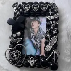 トレカケース ホイップデコ ゴシック 韓国 シルバー 推し活 推し 黒