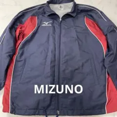 Mizuno ジャケット L ネイビー/レッド ウィンドブレーカー