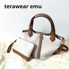 しまむらterawear emu ショルダーバック ハンドバッグ 2wayポーチ