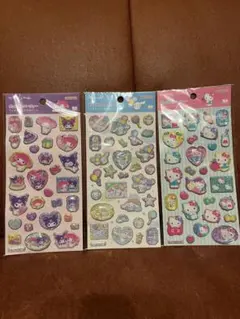 サンリオ　ポップデコパーティー　シール 3個セット