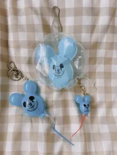 ミッキーマウス ミッキーバルーン 水色 キーホルダー まとめ売り TDR