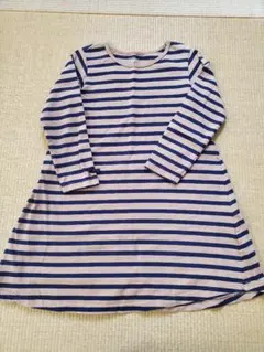 ワンピース　130 ストライプ　長袖　七分袖　ボーダー　エルフィンドール