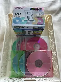 TDK CD-R 700MB COLOR MIX 20枚セット　日本製