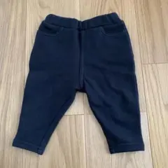 裏起毛 ストレッチパンツ ネイビー 70サイズ