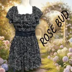 【日本製】ROSE BUD 星座総柄シフォンワンピース Y2K ダークコア Fのサムネイル