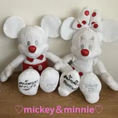 【美品】サイン入りミッキー＆ミニーぬいぐるみセット