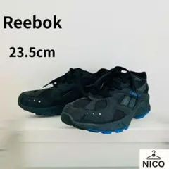 Reebok リーボック スニーカー 黒 青　アズトレック　レトロスニーカー