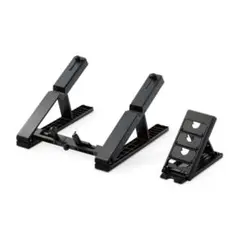 エレコム ポータブルノートパソコンスタンド スマホスタンド付 ブラック(1セット