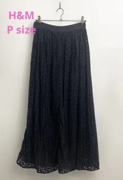 H&M ネイビー レーススカート Pサイズ
