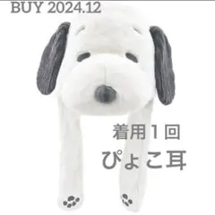 ユニバ　ファンキャップ　スヌーピー　ぴょこ耳カチューシャ　被り物　USJ