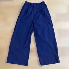 CLOSSHI ワイドパンツ　サイズM 64〜70 パープルネイビー　ベルト付き