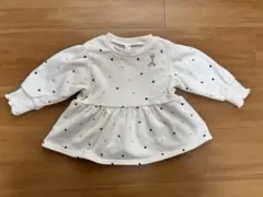 90サイズ 女の子 ハート柄トレーナー