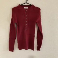 T.H COMPANY ワインレッド 長袖セーター tndm-25