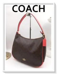✨COACH　コーチ　トートバッグ ワンショルダー　シグネチャー　PVC／レザー