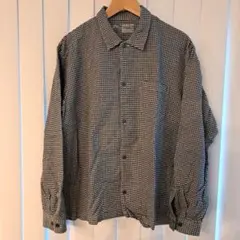 MUJI コットン長袖シャツ L チェック