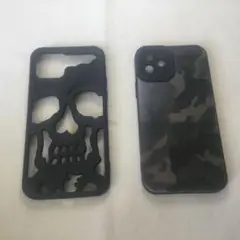 スカル＆迷彩デザイン iPhone12ケース