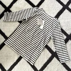 新品❤︎コットン　綿100% ボーダー　Tシャツ　トップス　カットソー　ネイビー