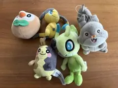ポケモン　セレヴィ　モルペコ　モクロー　ホシガリス　エリキテル　ぬいぐるみセット