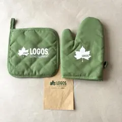 ロゴス（LOGOS）のグリーンカラーのミトンと鍋敷きのセットのサムネイル
