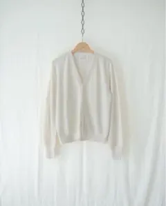 70s ジャンセン　アクリルカーディガン　白　ホワイトのサムネイル