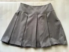 Heather ワイドプリーツミニスカート　グレーM