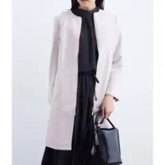 vis エコスエード ノーカラージップアップ コート