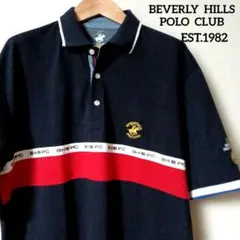 ✨美品　BEVERLY HILLS POLO CLUB ポロシャツ ネイビーのサムネイル