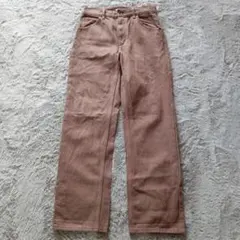 UNIQLO U レギュラーフィットストレートハイライズジーンズ 　ブラウン