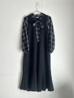 Honeys ボウタイ付ワンピース　S