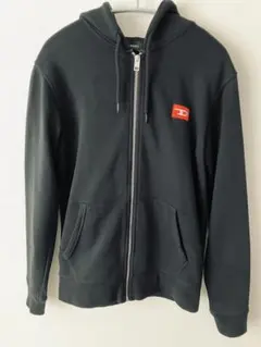 DIESEL メンズ　ジップアップパーカー　美品　ブラック